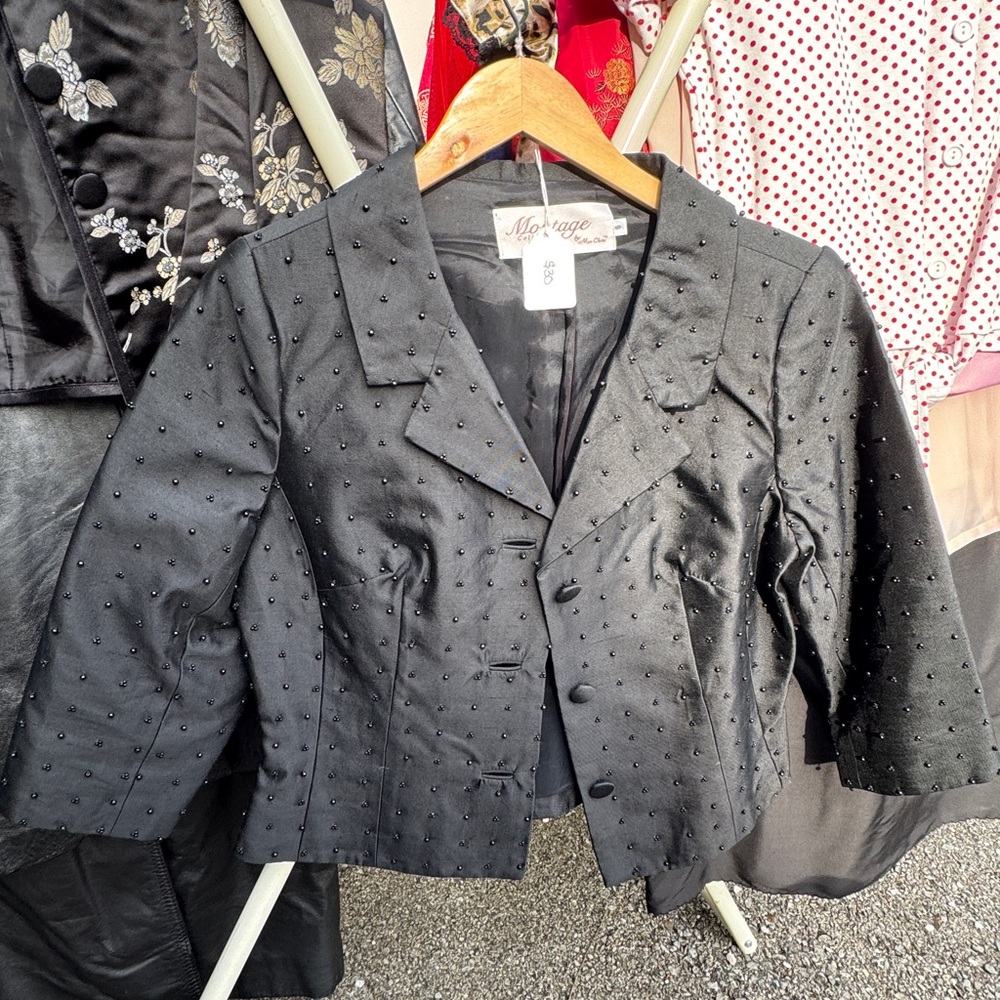 Montage by Mon Cheri Black Textured Blazer